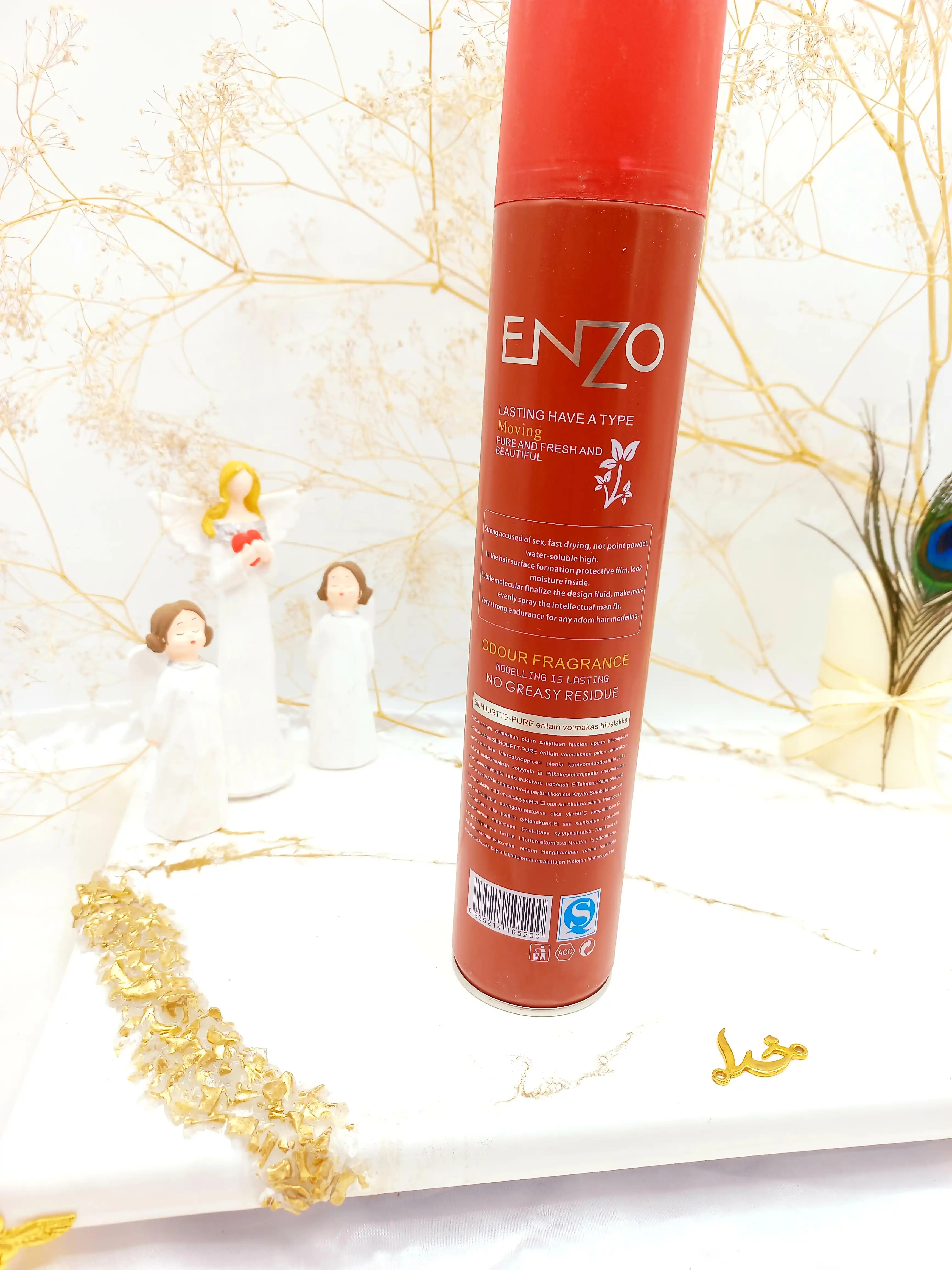 اسپری تافت مو با کیفیت انزو ENZO (درب قرمز) 420 میل کد 52200