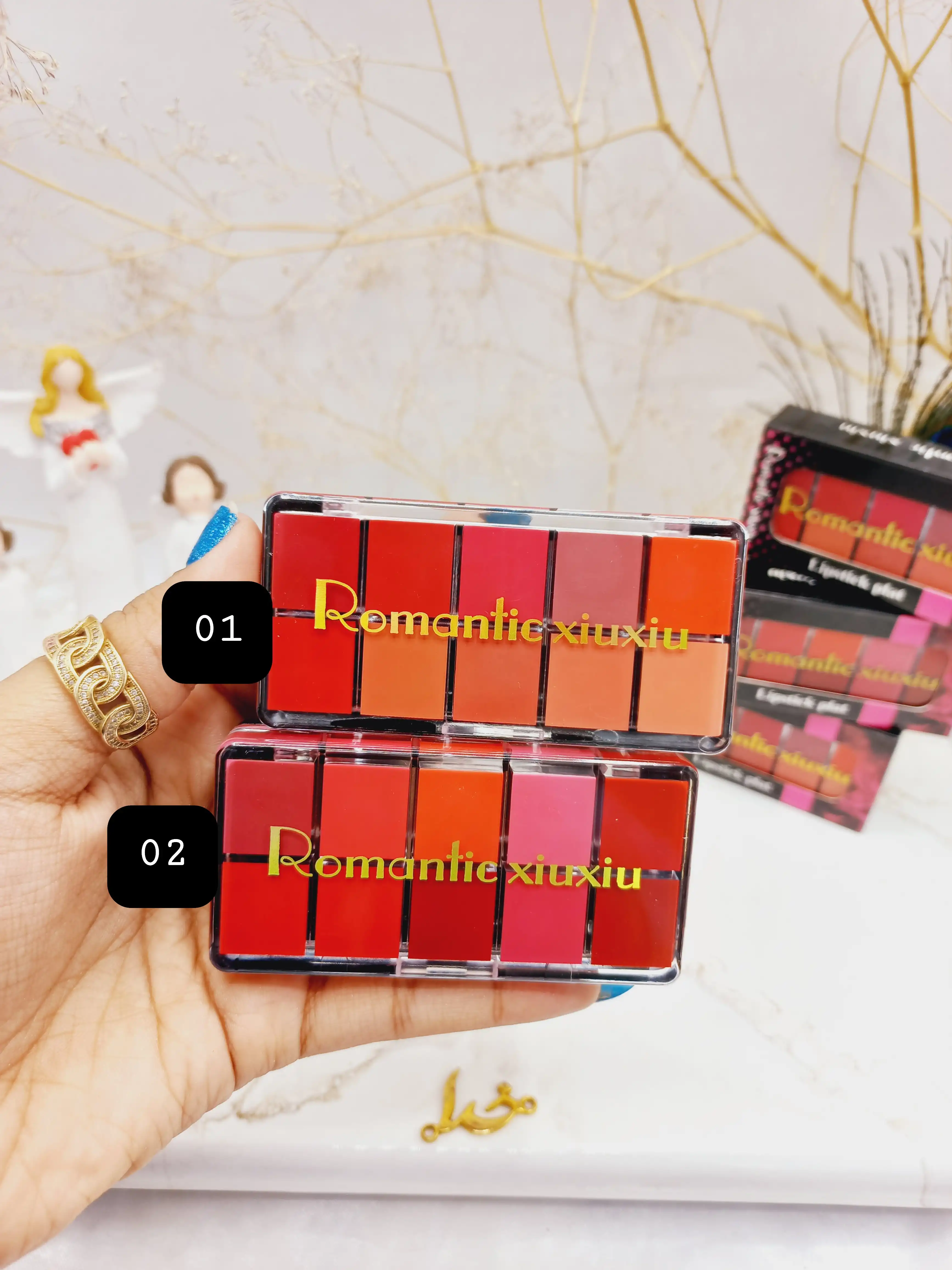 پالت رژ لب 10 تایی ROMANTIC XIUXIU کد 37999