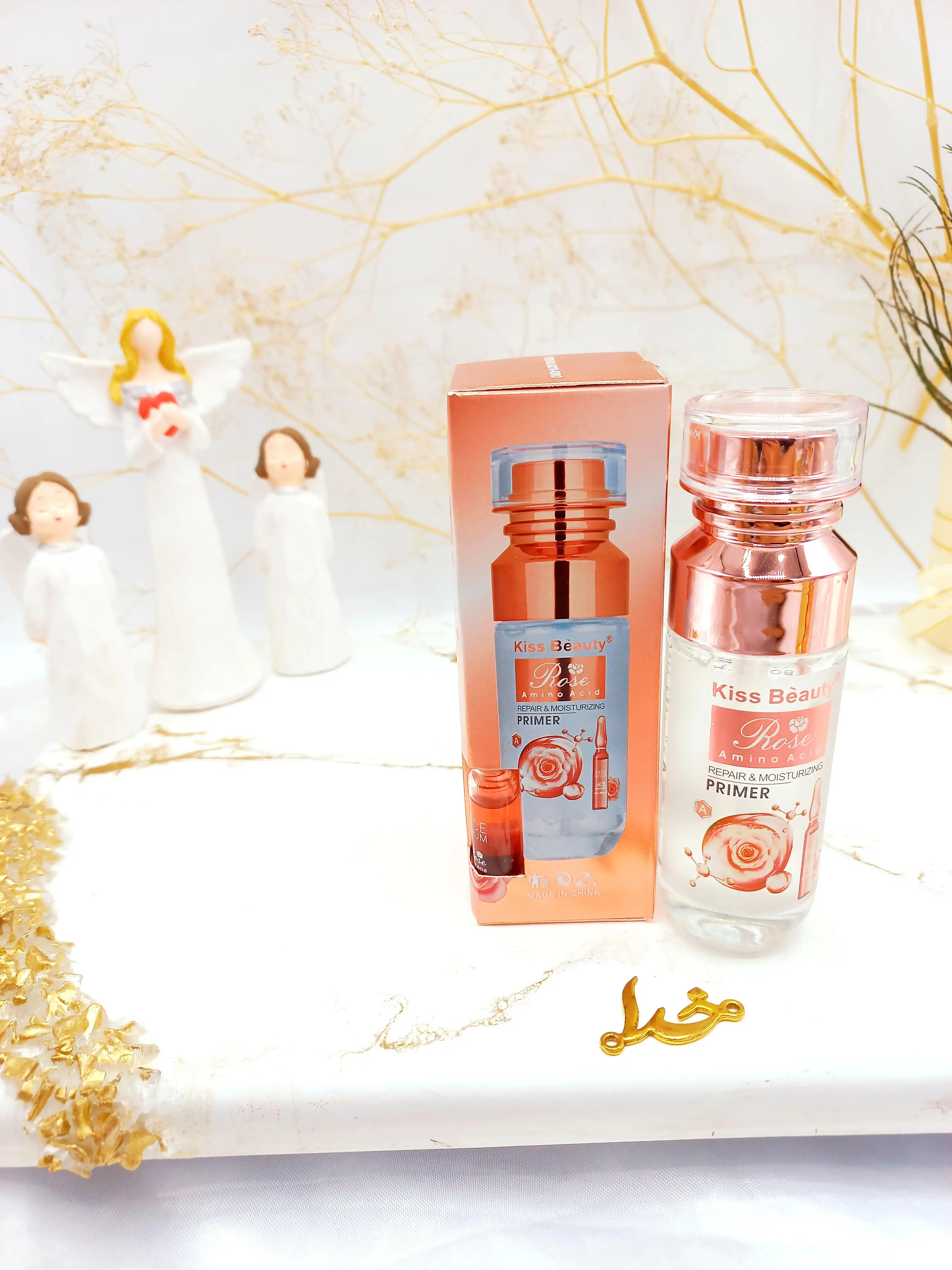 سرم صورت و پرایمر گل رز کیس بیوتی kiss beauty کد 68218082022