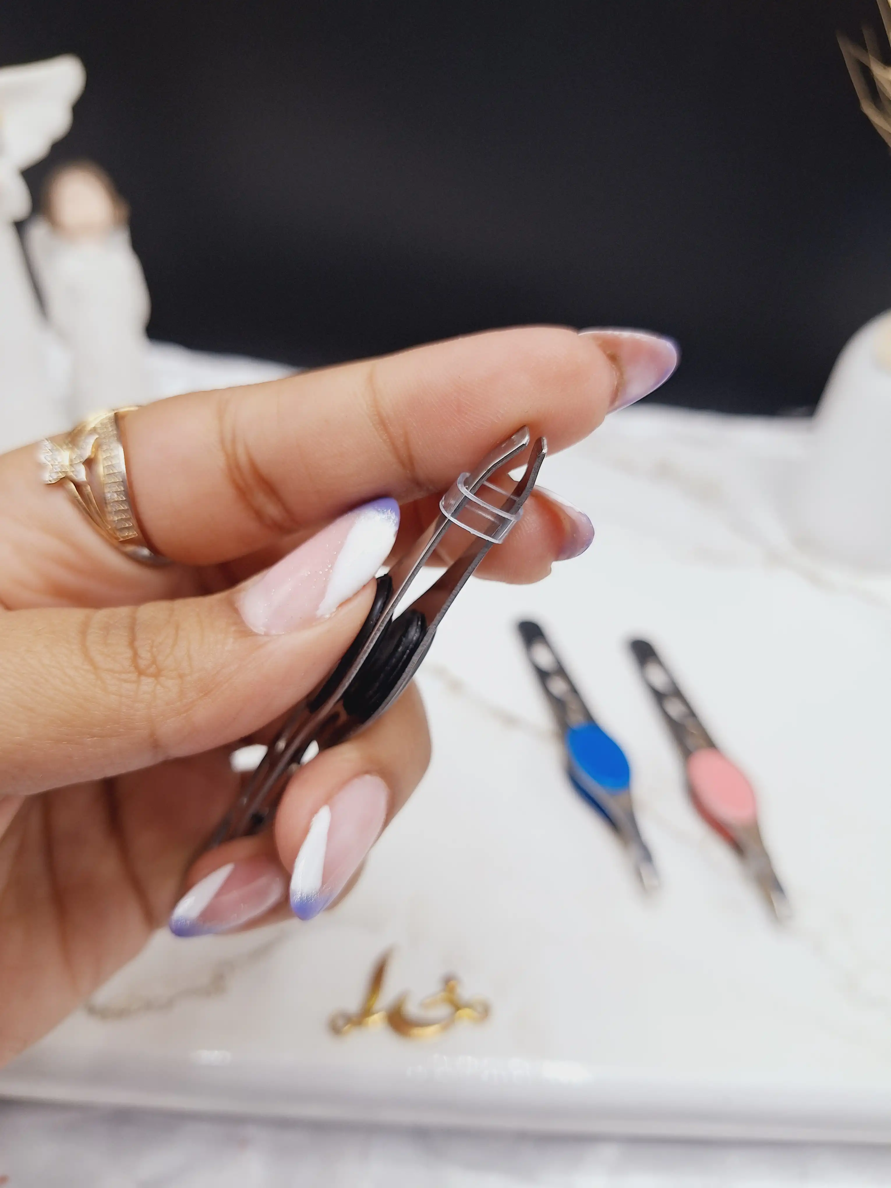 موچین انگشتی دکمه ای استیل کد برند POLILIKE کد B011