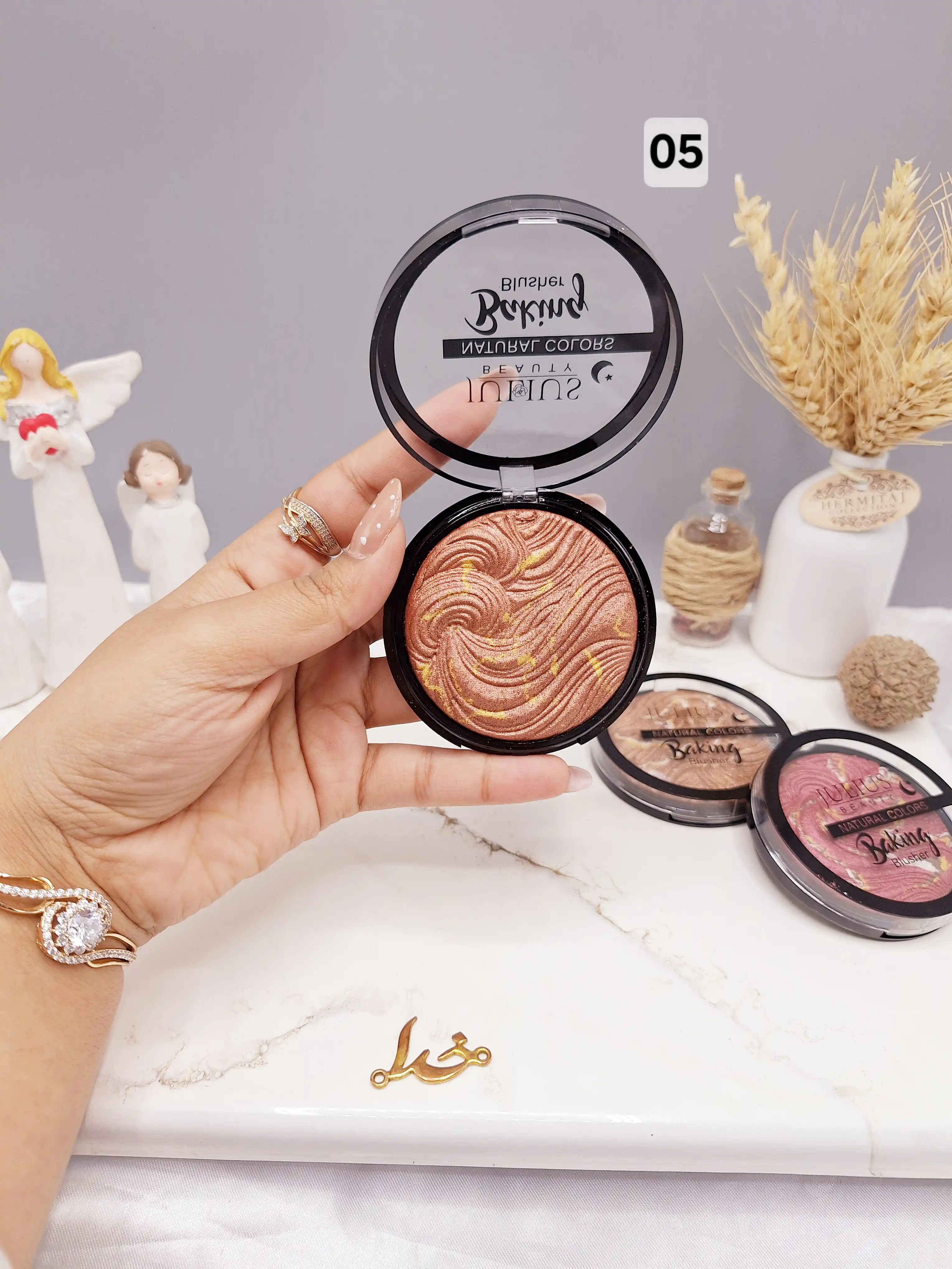 رژ گونه پودری سنگی برند جولیوس JULIUS کد JL240