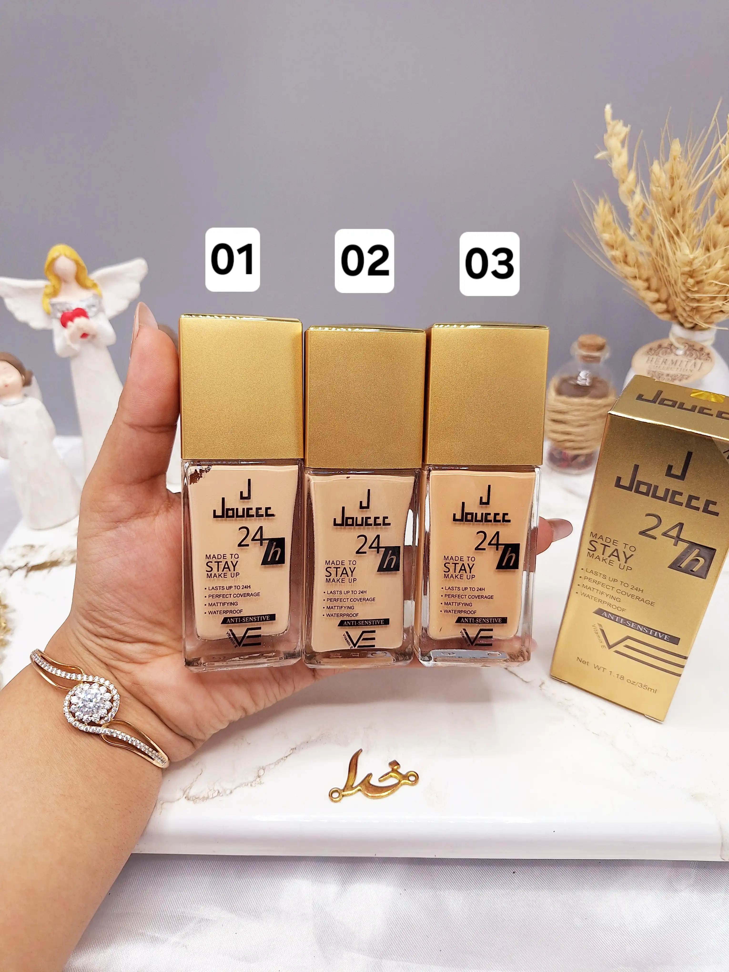کرم پودر 24 ساعته و ضد آب برند جوسه Jouccc کد 1081
