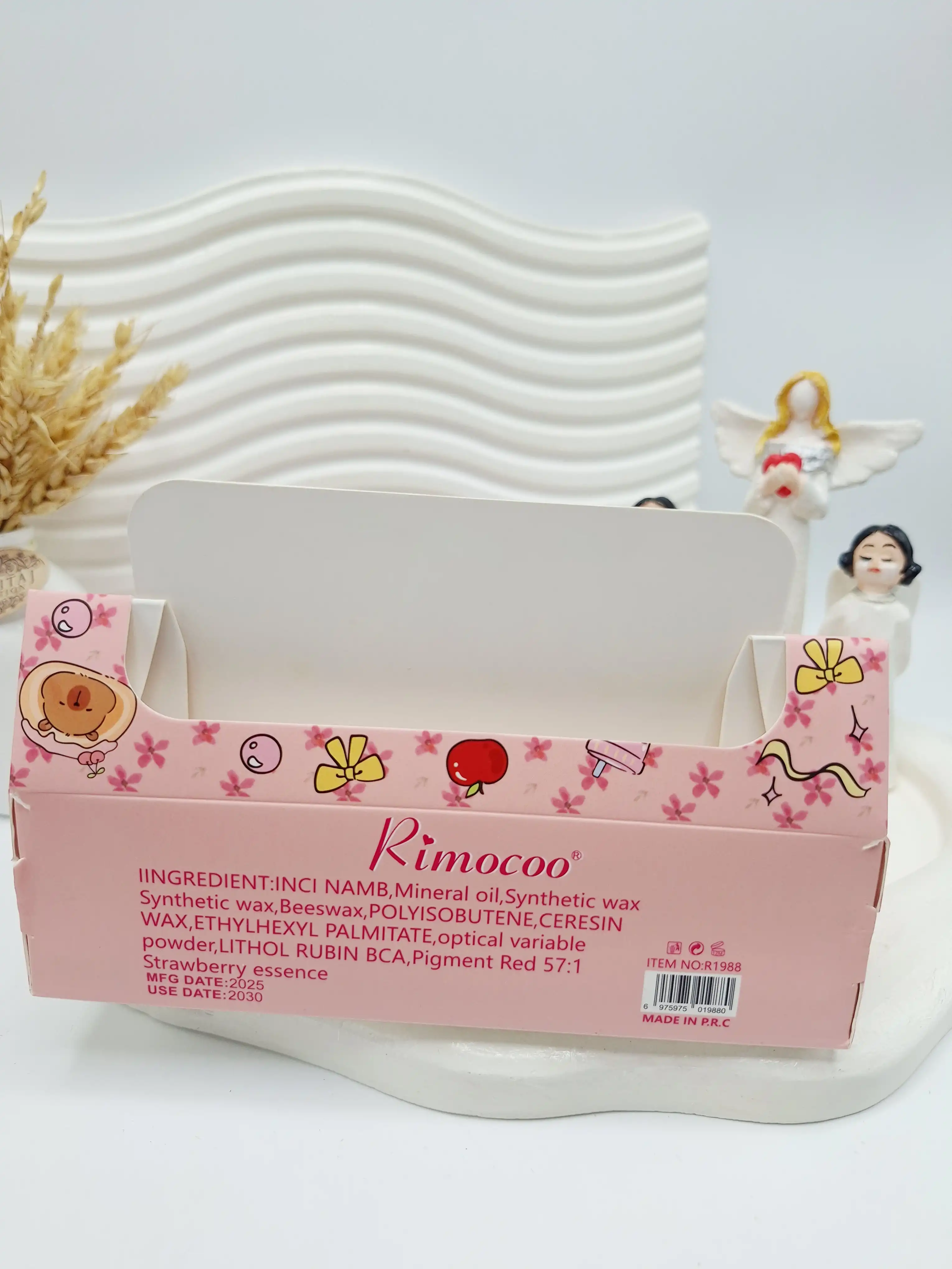 بالم لب طرح خوک قهوه ای  جذاب برند Rimocoo کد 1988